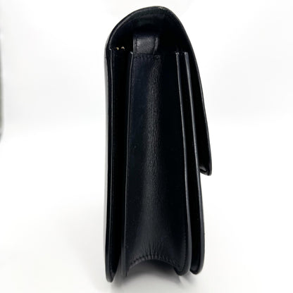 Celine Classic Box Smooth Leather, Black, Leather, Handbag