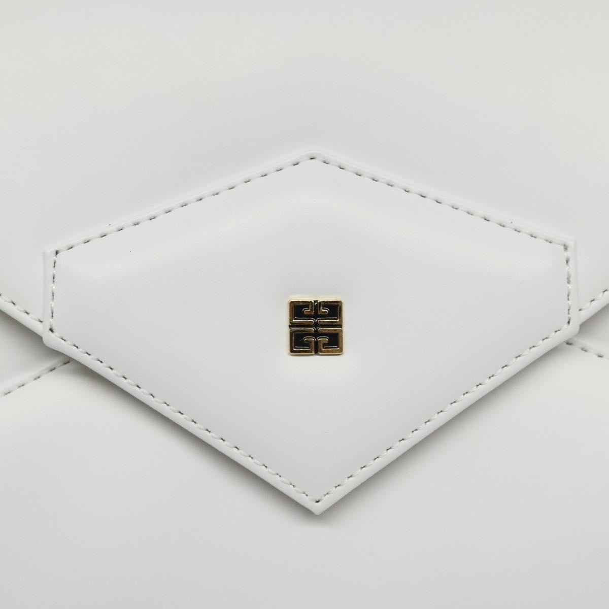 Givenchy Vintage 4G Leather, White, Leather, Shoulder Bag