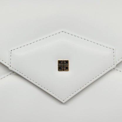 Givenchy Vintage 4G Leather, White, Leather, Shoulder Bag