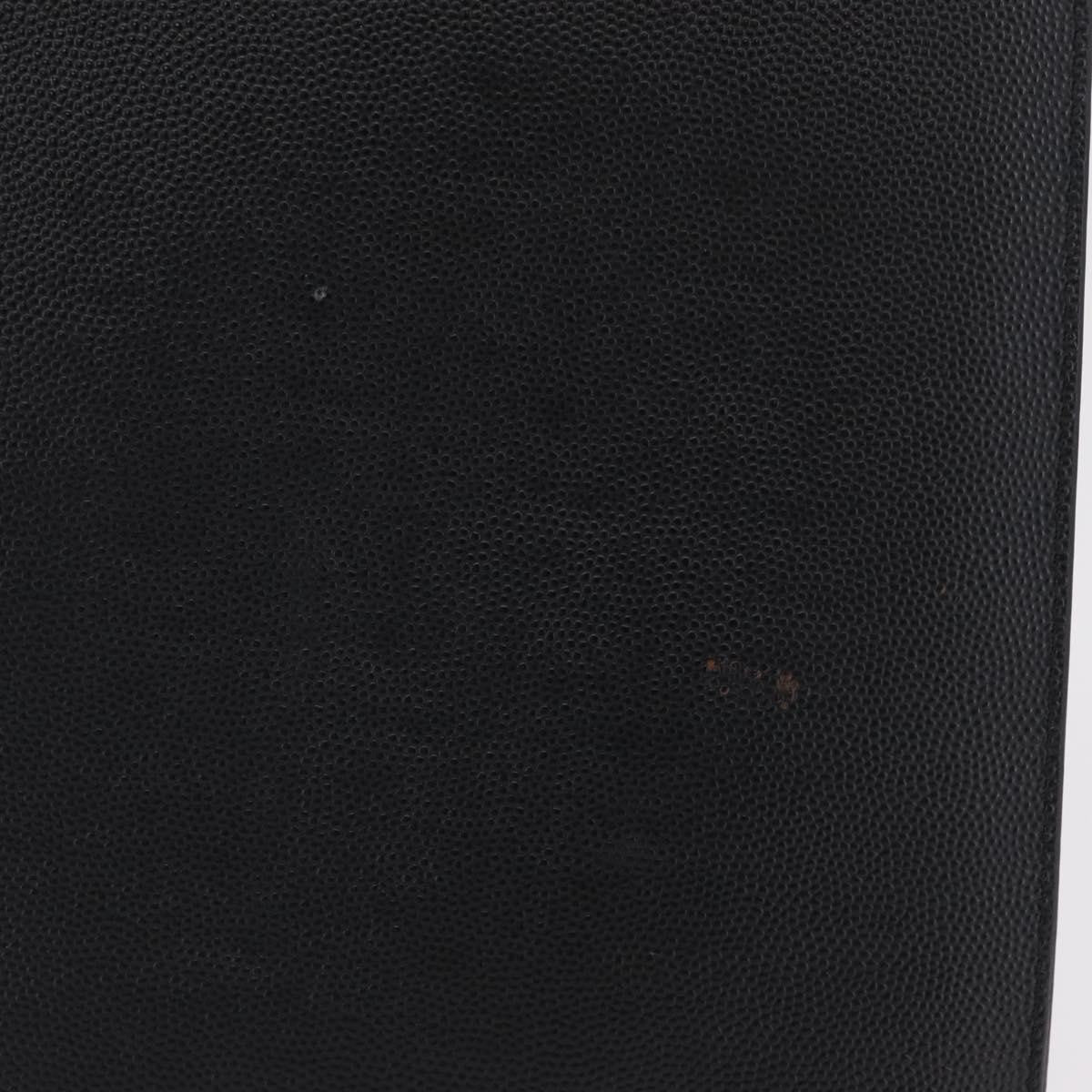 Saint Laurent Letters Zip Clutch Leather, Black, Leather, Clutch