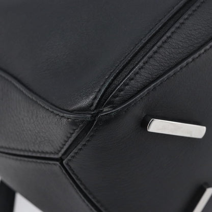 Loewe Puzzle Leather, Black, Leather, Handbag