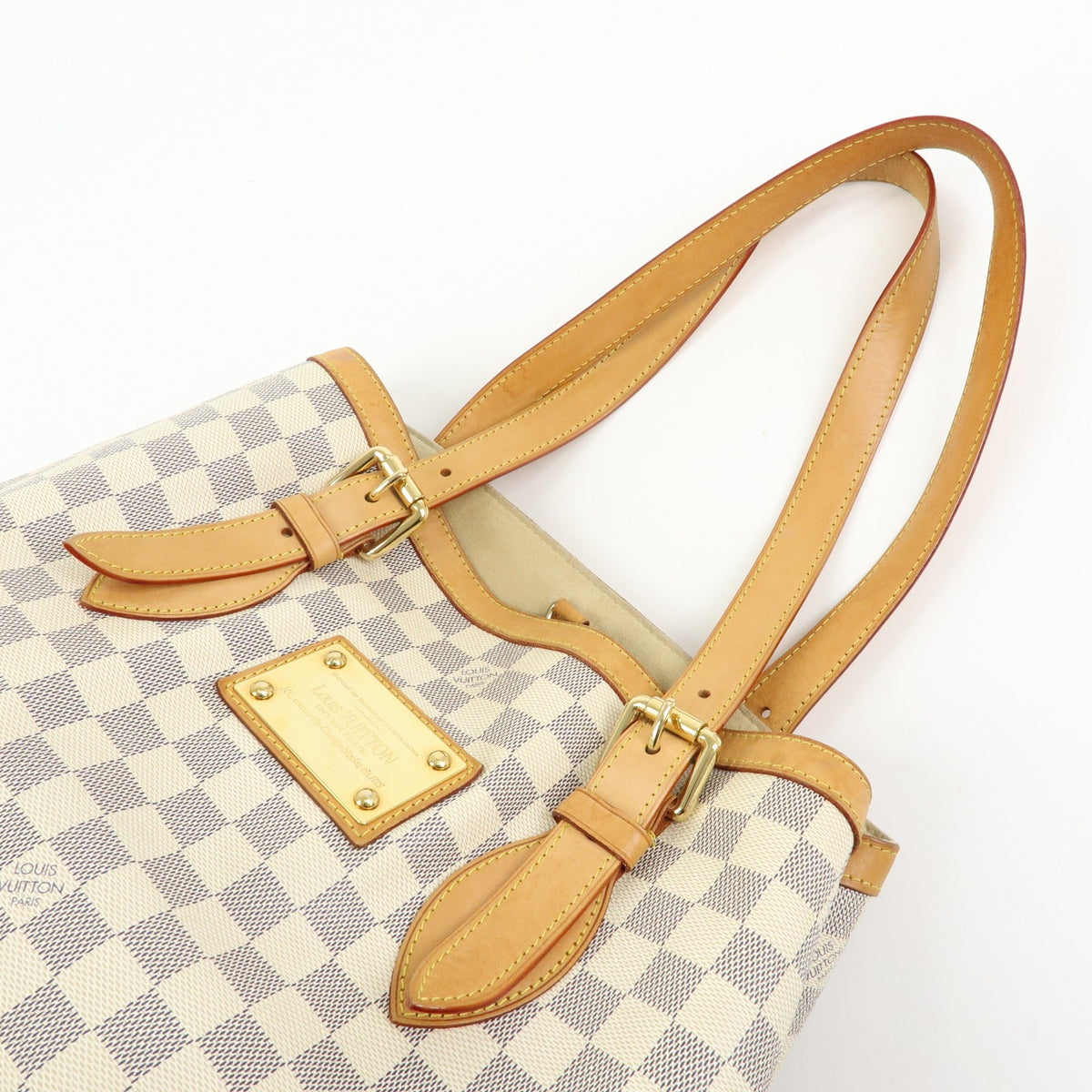 Louis Vuitton Hampstead Damier, Beige, Canvas, Handbag