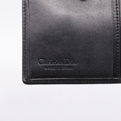 Christian Dior Bifold Card Holder Leather, Black, Leather, Card Holder