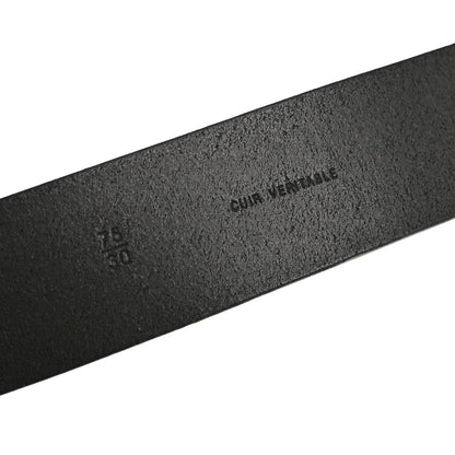 Chanel Plaque Buckle Belt Leather, Black, Leather, Belt