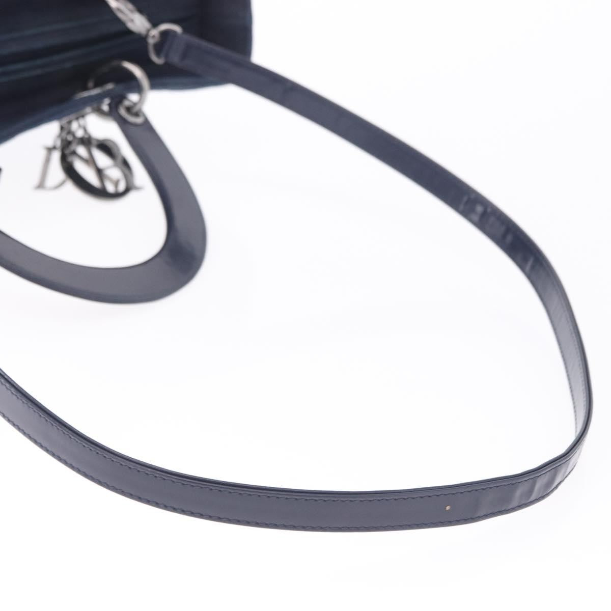 Christian Dior Lady Dior Denim, Blue, Denim, Handbag