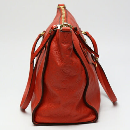 Louis Vuitton Lumineuse, Red, Canvas, tote