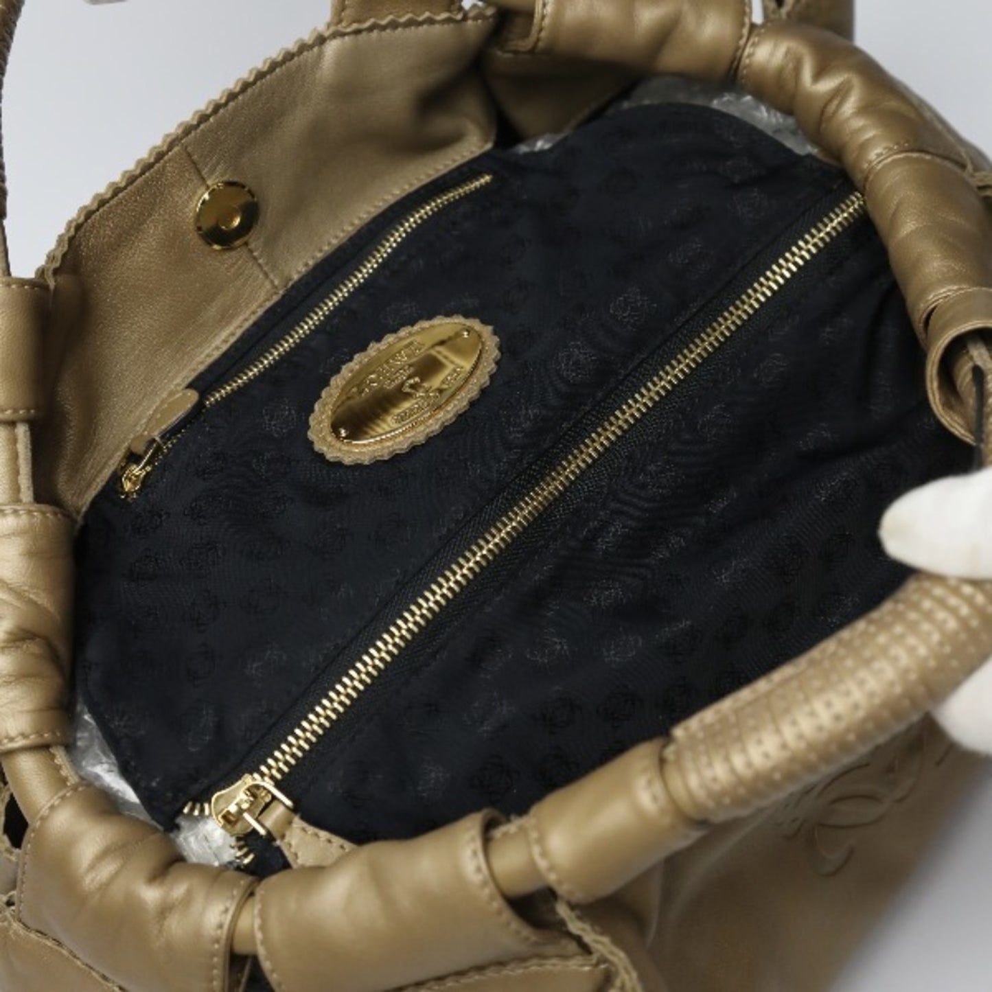 Loewe Nappa, Gold, Leather, handbag
