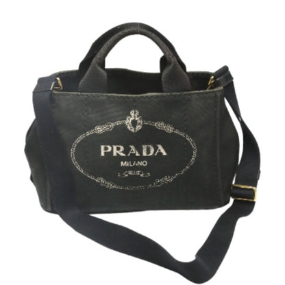 Prada Canapa, Black, Denim - Jeans, tote
