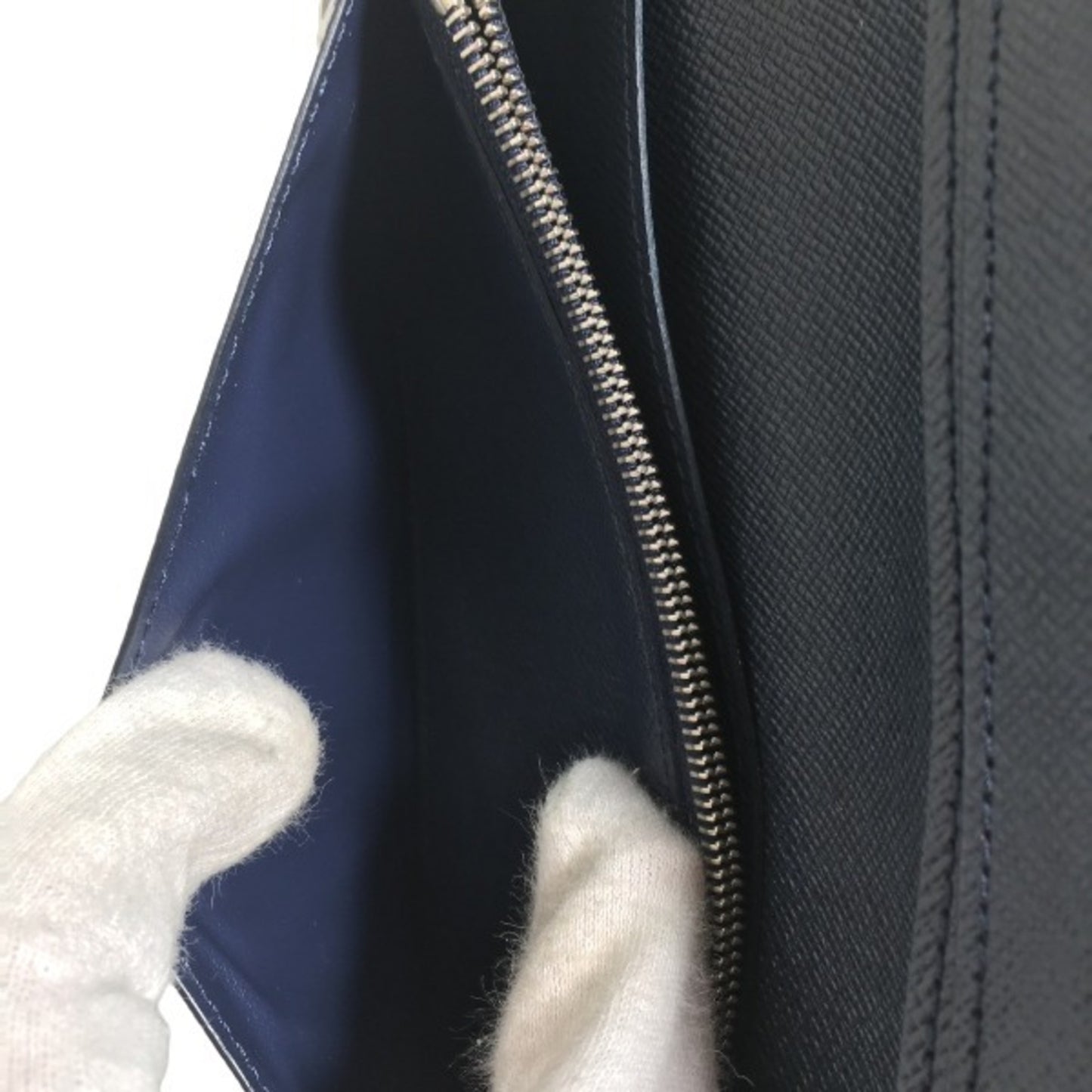 Louis Vuitton Brazza, Navy, Leather, wallet