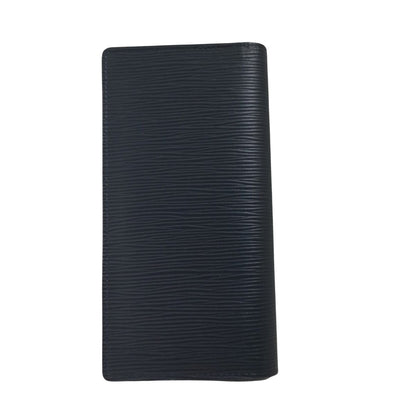 Louis Vuitton Brazza, Navy, Leather, wallet