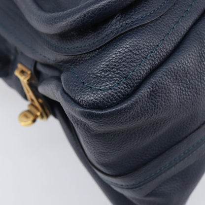 Chloe Paraty Top Handle Leather, Navy, Leather, Handbag