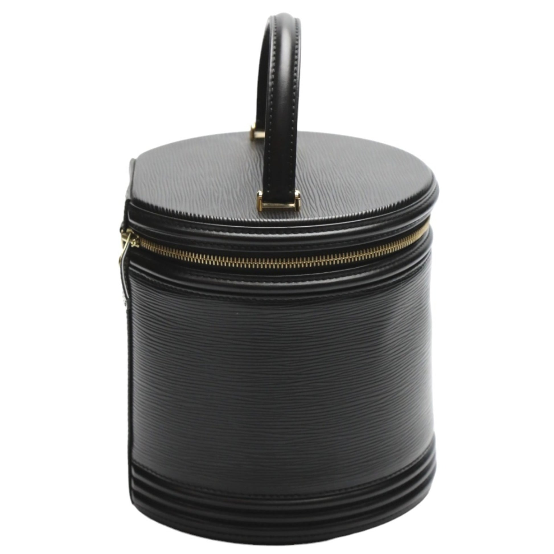 Louis Vuitton Cannes, Black, Leather, handbag