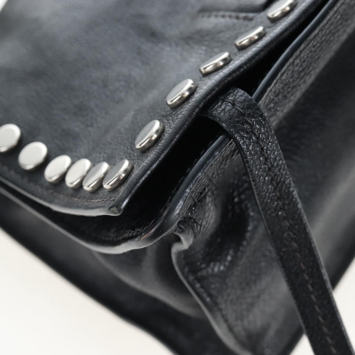 Prada Etiquette Flap Studded Glace Calfskin, Black, Leather, Handbag