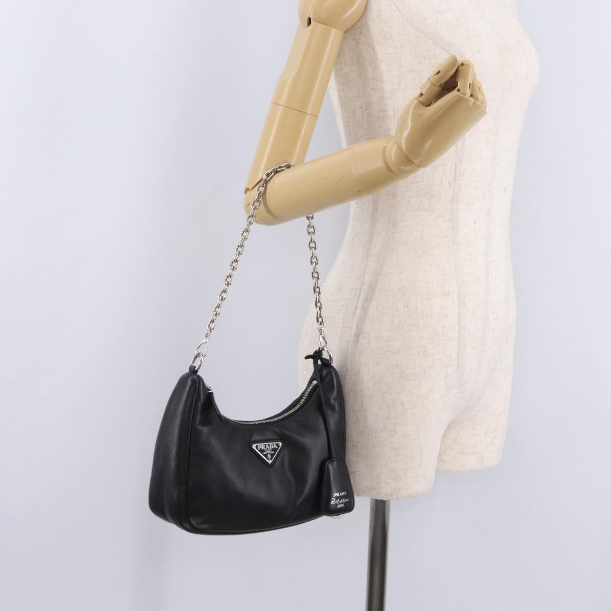 Prada Re-Edition 2005 Nappa Leather, Black, Leather, Shoulder Bag