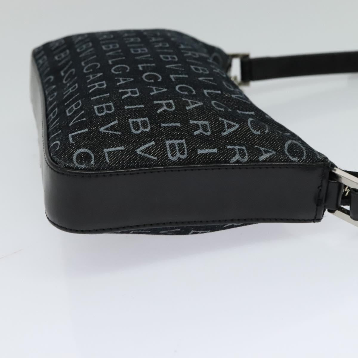 Bvlgari Logomania Canvas, Black, Canvas, Shoulder Bag