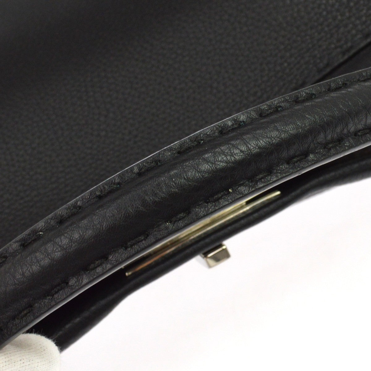 Fendi Selleria Peekaboo Leather, Black, Leather, Handbag