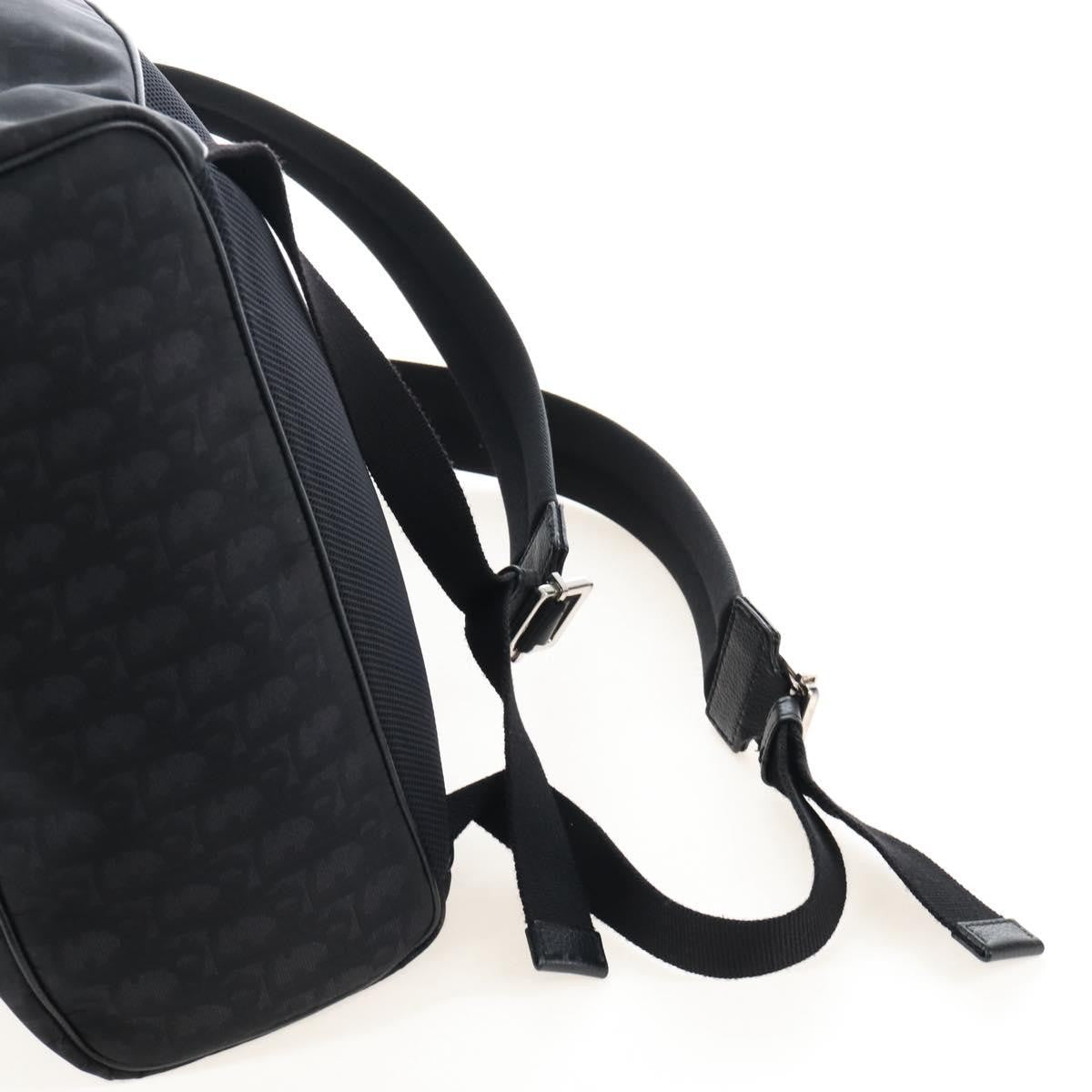 Christian Dior Motion Oblique Canvas with Leather, Black, Canvas, Backpack