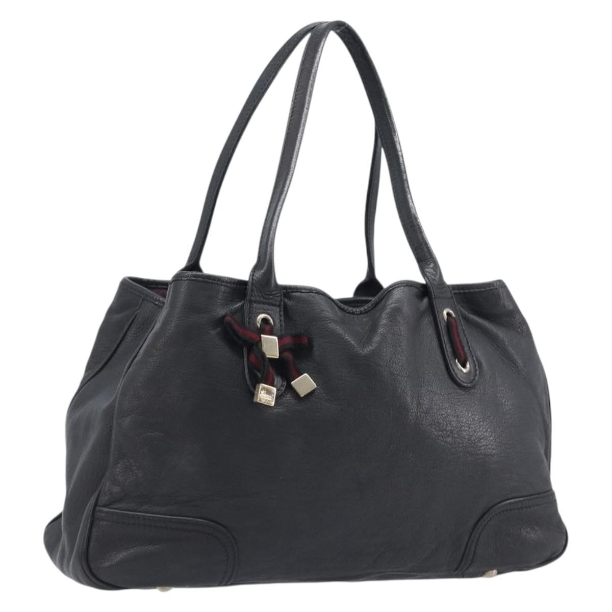 Gucci Princy Leather, Black, Leather, Tote Bag