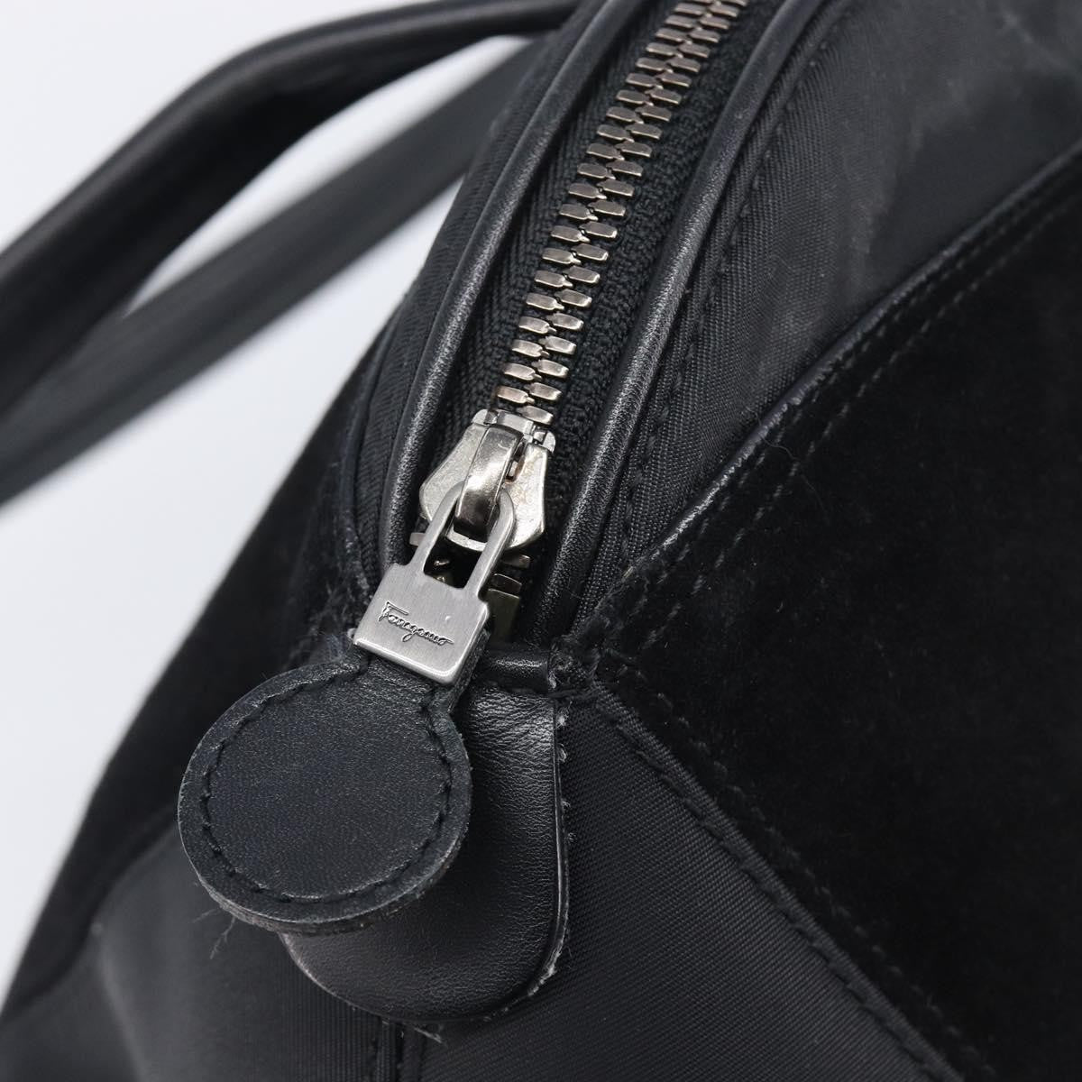 Salvatore Ferragamo Vintage Suede, Black, Suede, Shoulder Bag