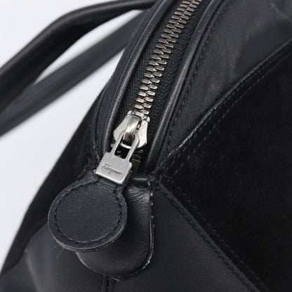 Salvatore Ferragamo Vintage Suede, Black, Suede, Shoulder Bag