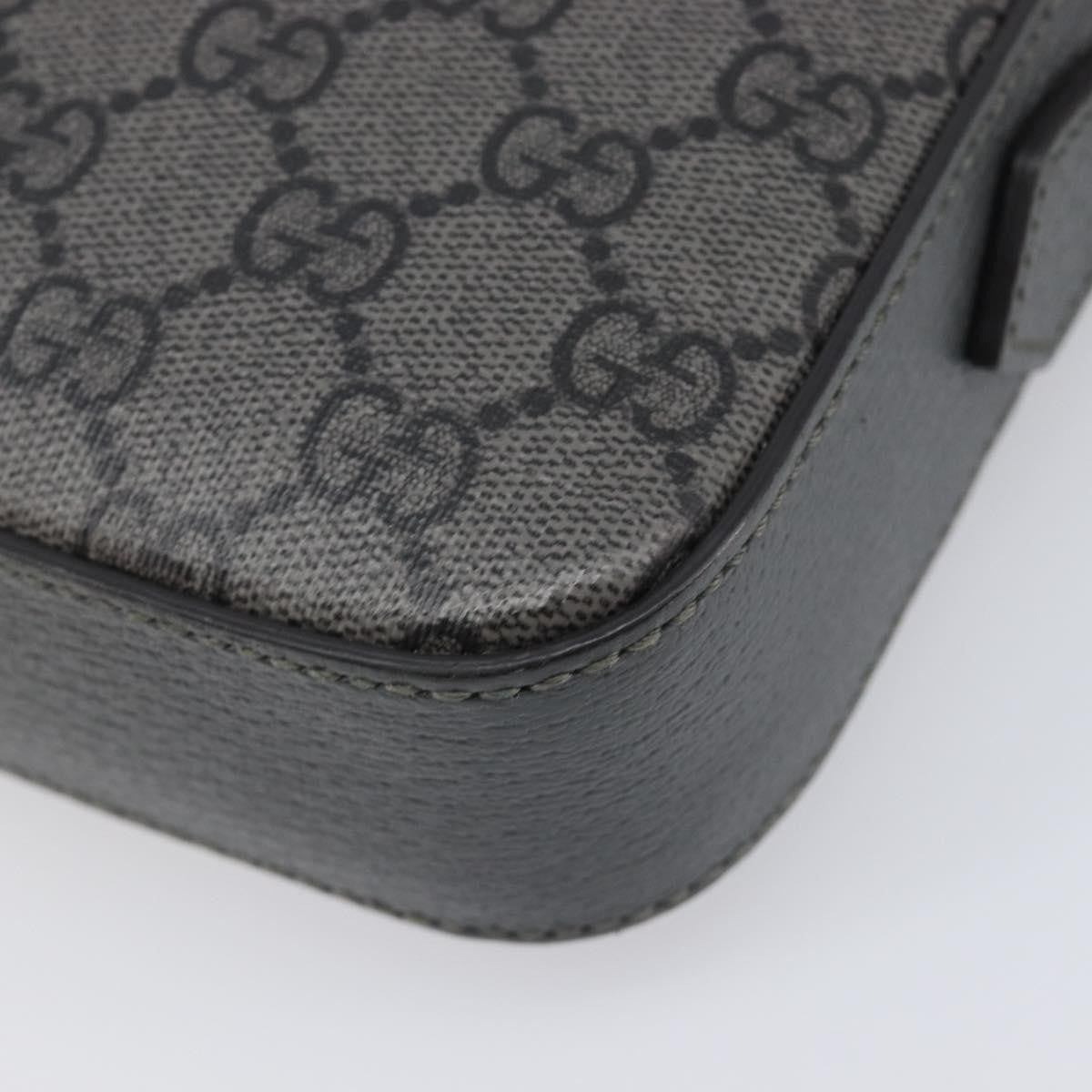 Gucci Ophidia Zip Wristlet GG Coated Canvas, Gray, Canvas, Shoulder Bag