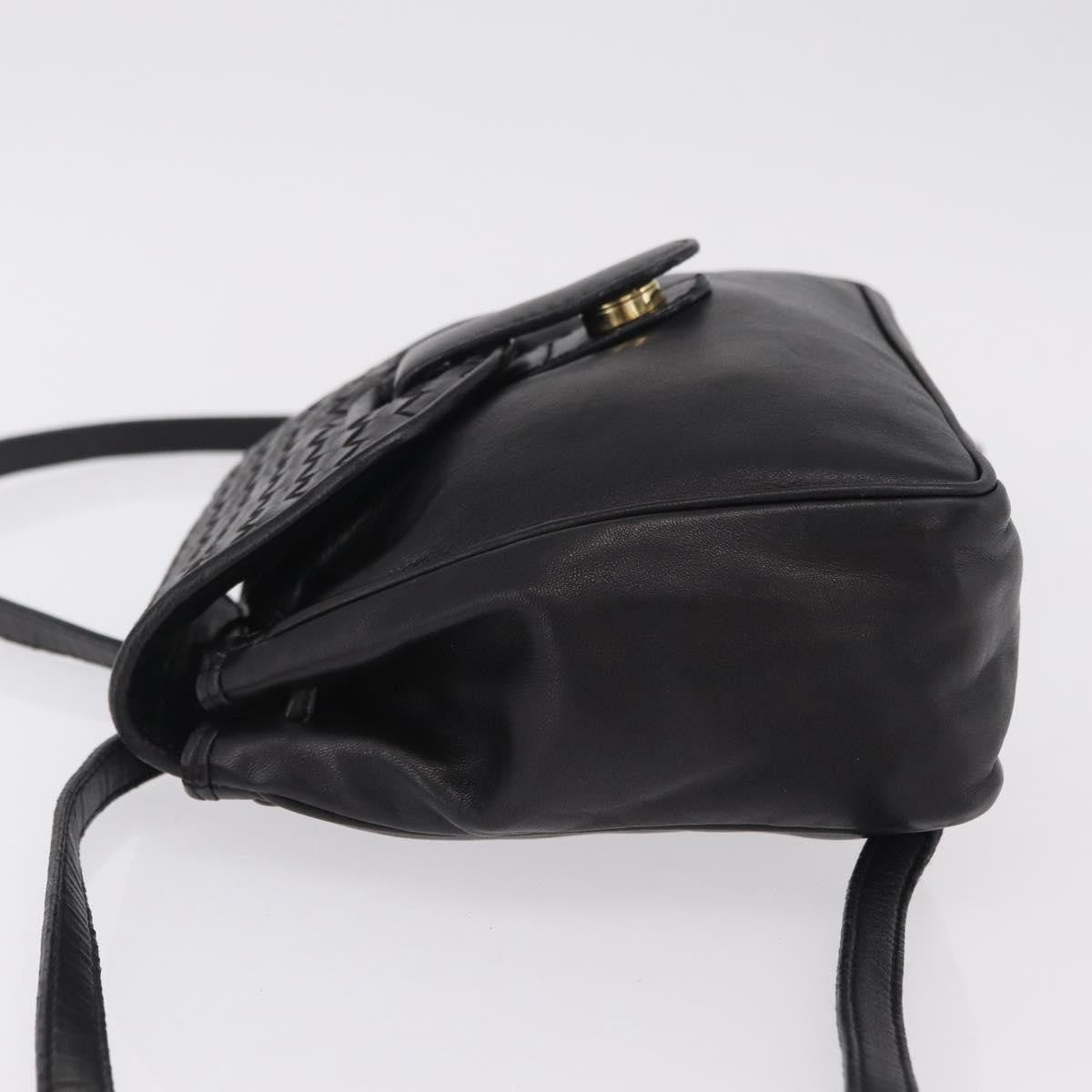 Bottega Veneta Backpack Leather with Intrecciato, Black, Leather, Backpack