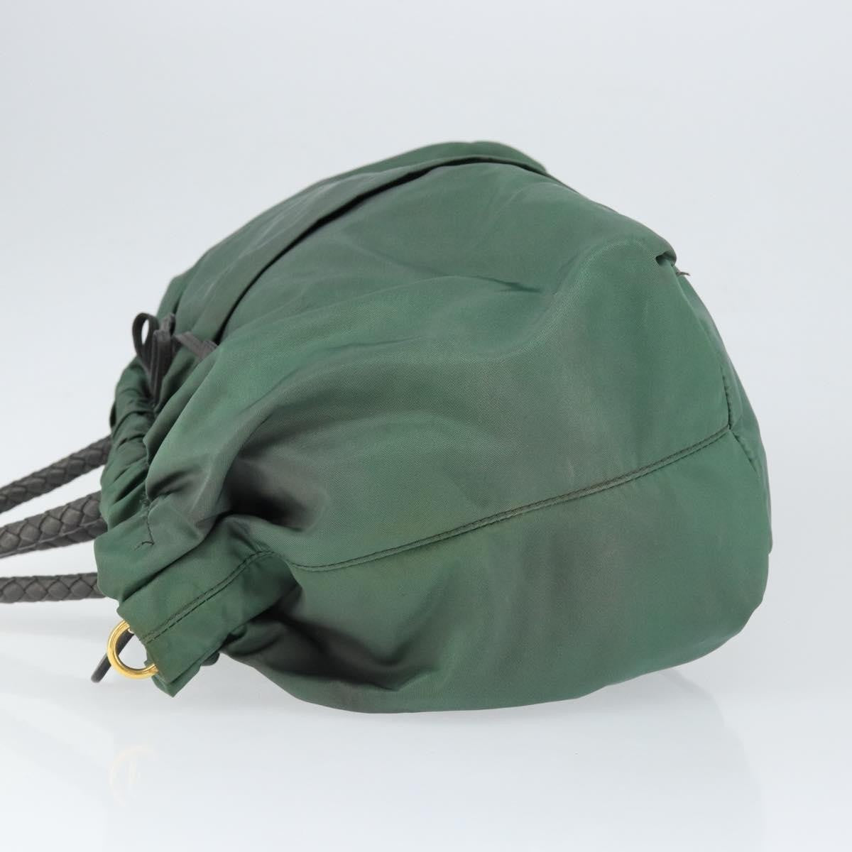 Prada Convertible Bow Tessuto, Green, Nylon, Tote Bag