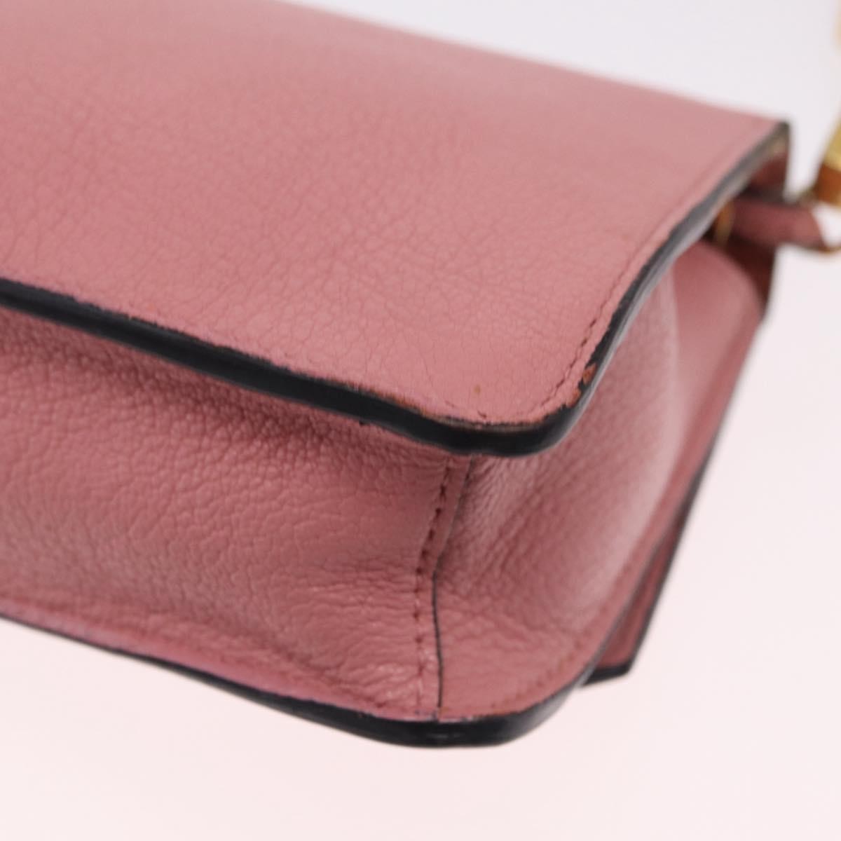 Miu Miu Madras Shoulder Leather, Pink, Leather, Crossbody Bag