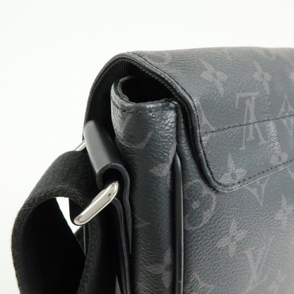 Louis Vuitton District Messenger Monogram Eclipse Canvas, Gray, Canvas, Handbag