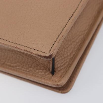 Gucci Soho Wallet on Chain Leather, Beige, Leather, Shoulder Bag