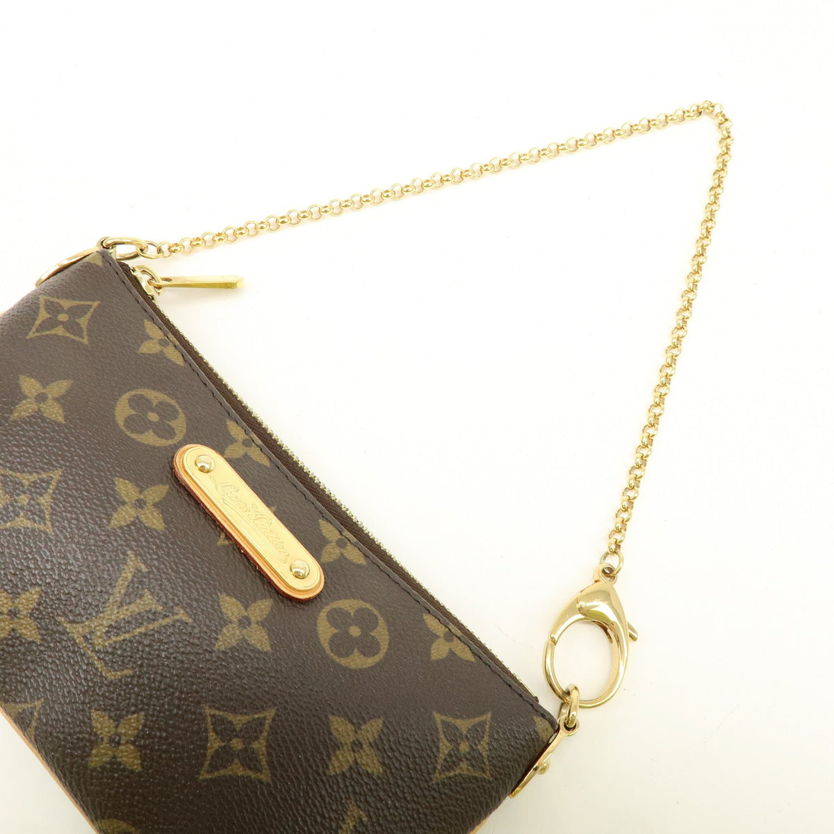 Louis Vuitton Milla Pochette Monogram Canvas, Brown, Canvas, Clutch