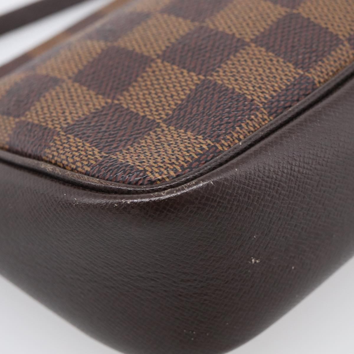 Louis Vuitton Trousse Make Up Damier, Brown, Canvas, Clutch