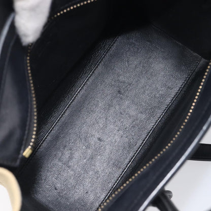 Celine Tricolor Luggage Canvas and Leather, Navy, Canvas, Handbag