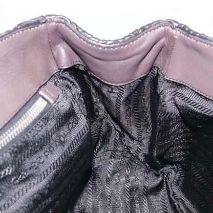 Prada Flap Chevron Nappa, Black, Leather, Shoulder Bag