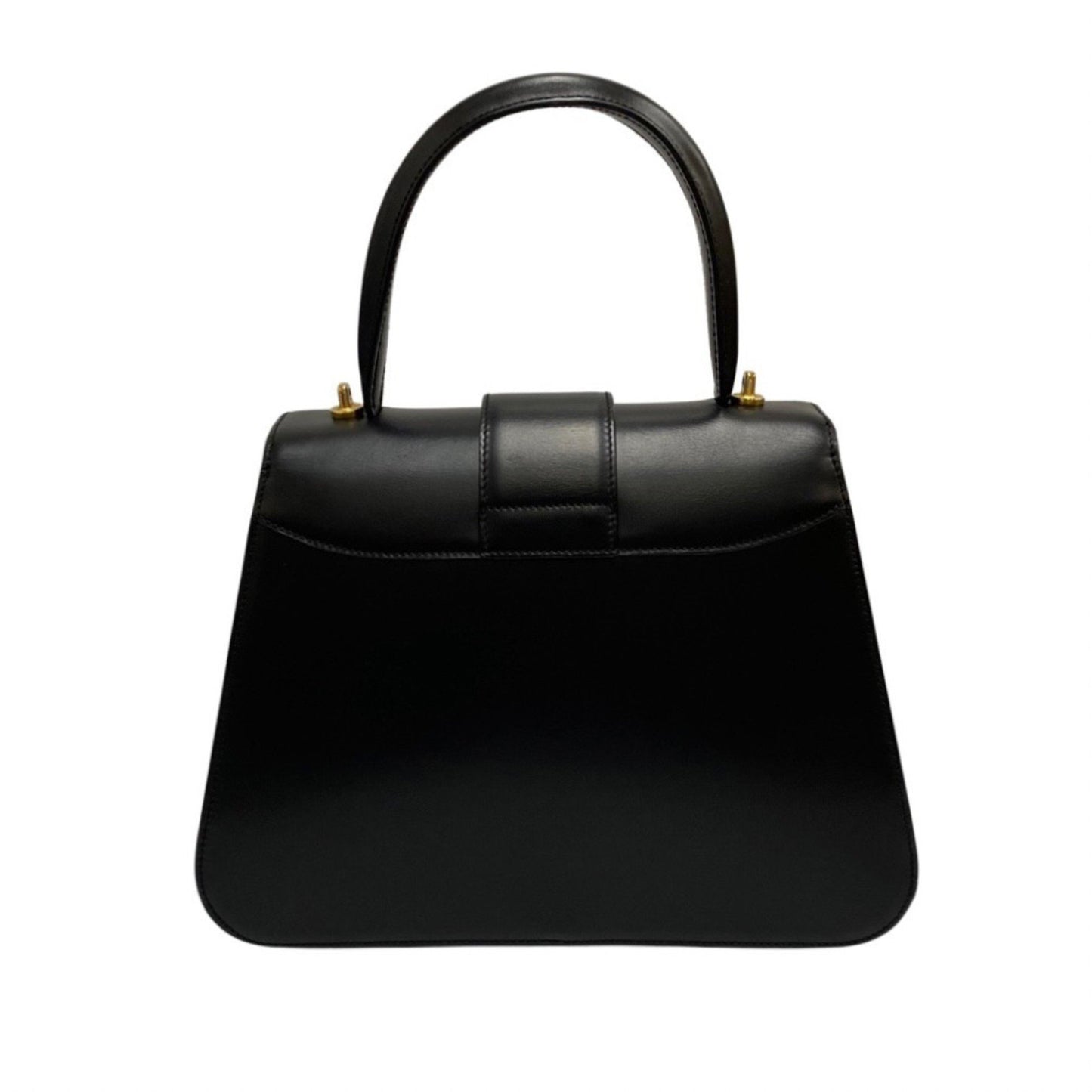 Céline Logo du cercle, Black, Leather, handbag