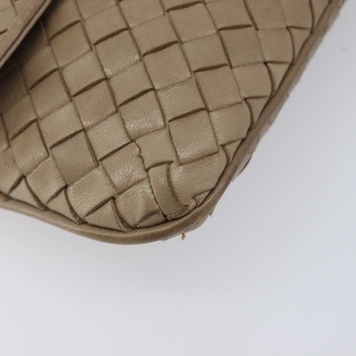 Bottega Veneta Tassel Flap Intrecciato Nappa, Beige, Leather, Crossbody Bag