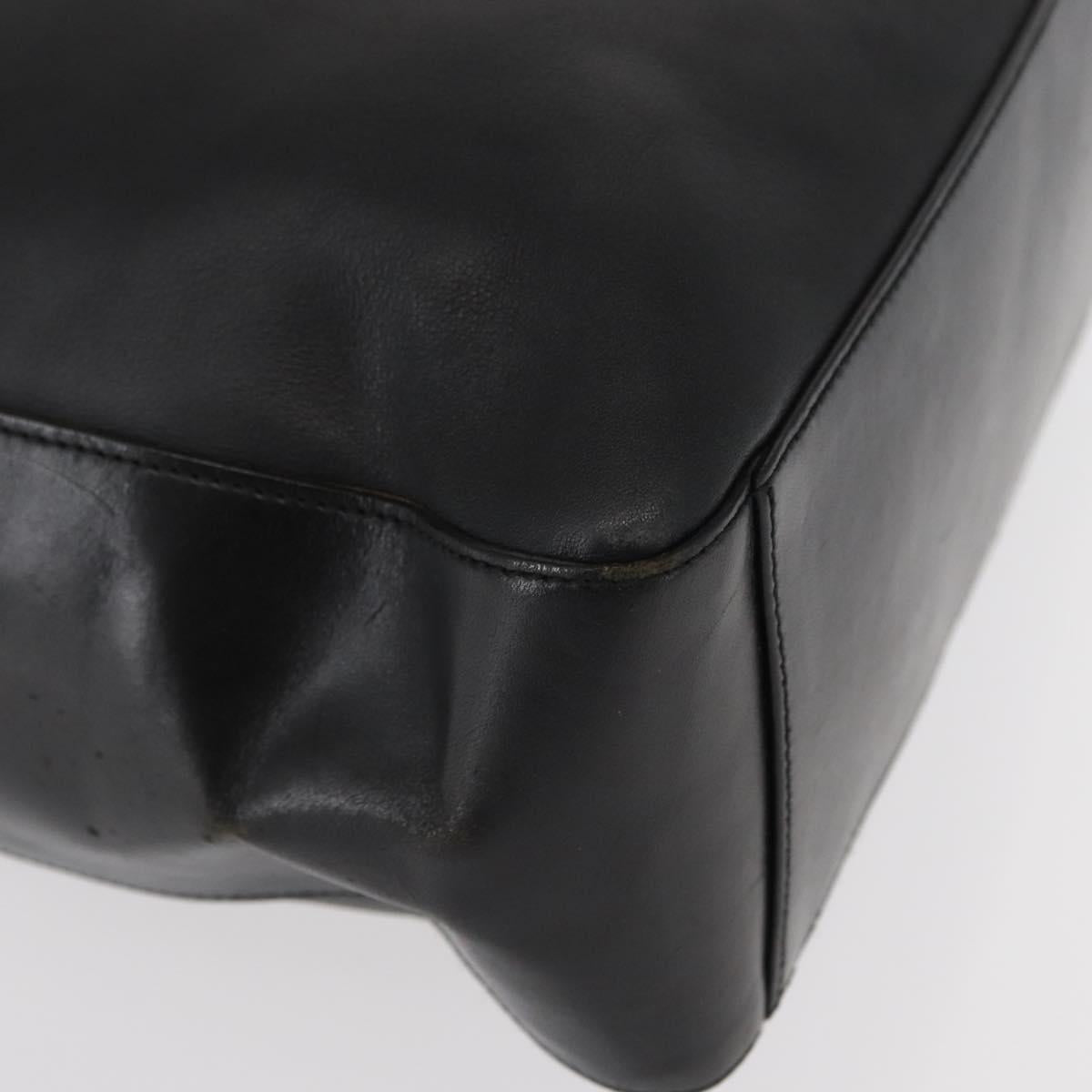 Gucci Vintage Interlocking G Flap Shoulder Bag Leather, BLACK, LEATHER, Shoulder bag