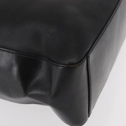 Gucci Vintage Interlocking G Flap Shoulder Bag Leather, BLACK, LEATHER, Shoulder bag