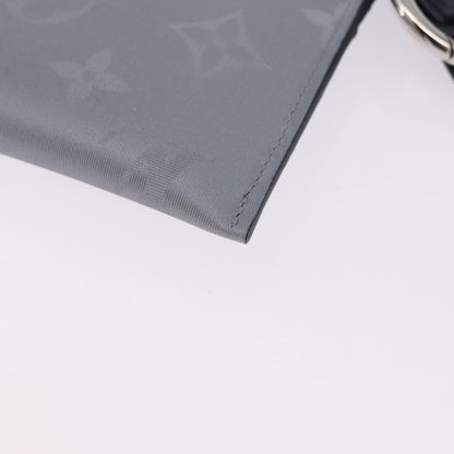 Louis Vuitton Alpha Pouch Limited Edition Monogram Satellite Canvas, Silver, Canvas, Clutch