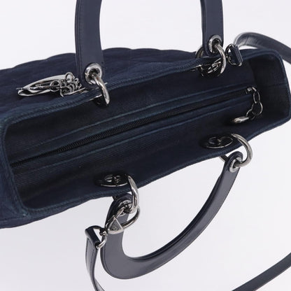 Christian Dior Lady Dior Denim, Blue, Denim, Handbag