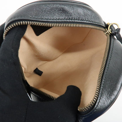 Gucci GG Marmont Round Matelasse Leather, Black, Leather, Shoulder Bag