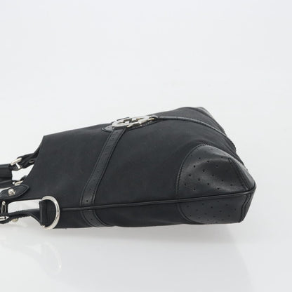 Gucci Reins Web Canvas, Black, Canvas, Shoulder Bag