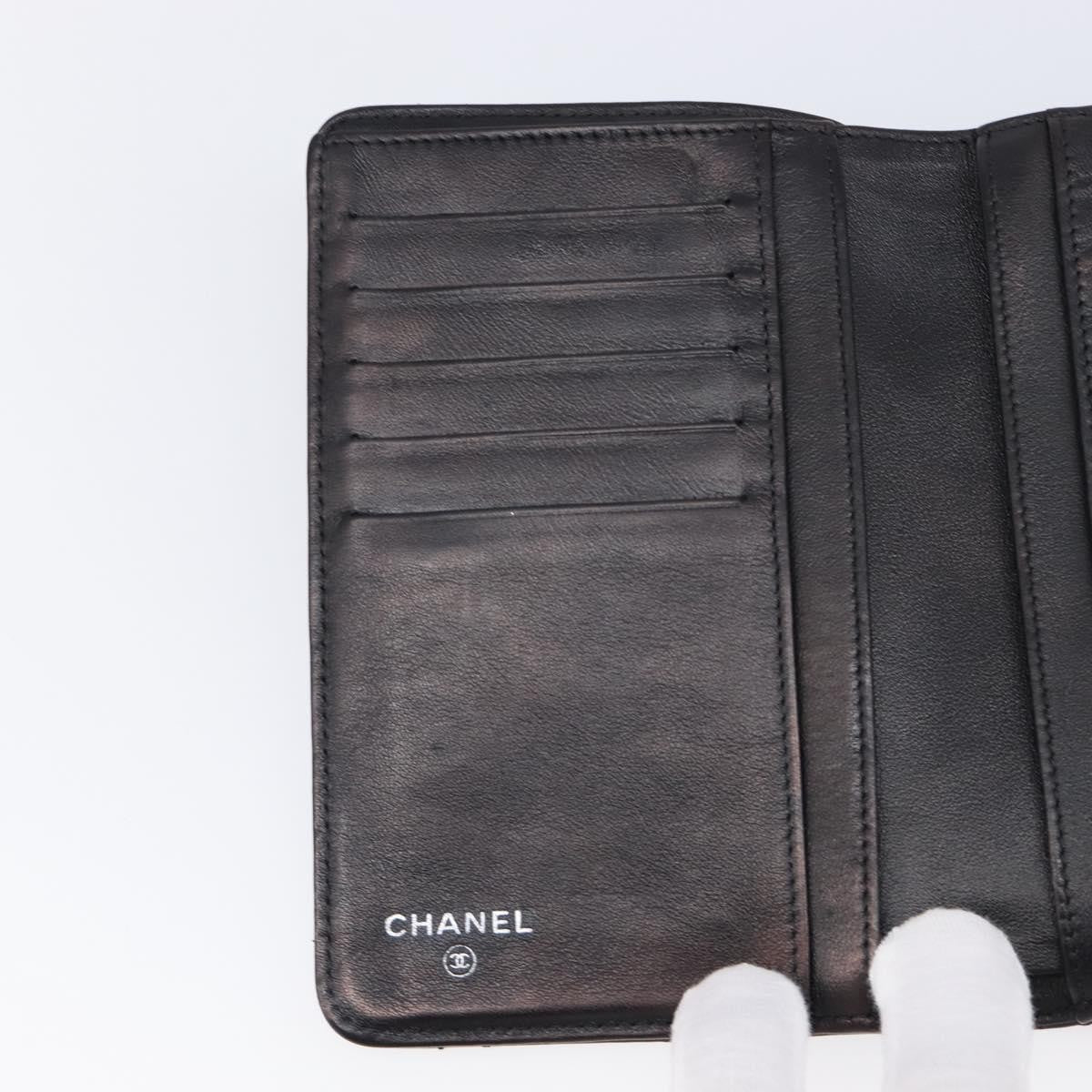 Chanel Brilliant CC French Quilted Patent, Black, Patent Leather, Wallet