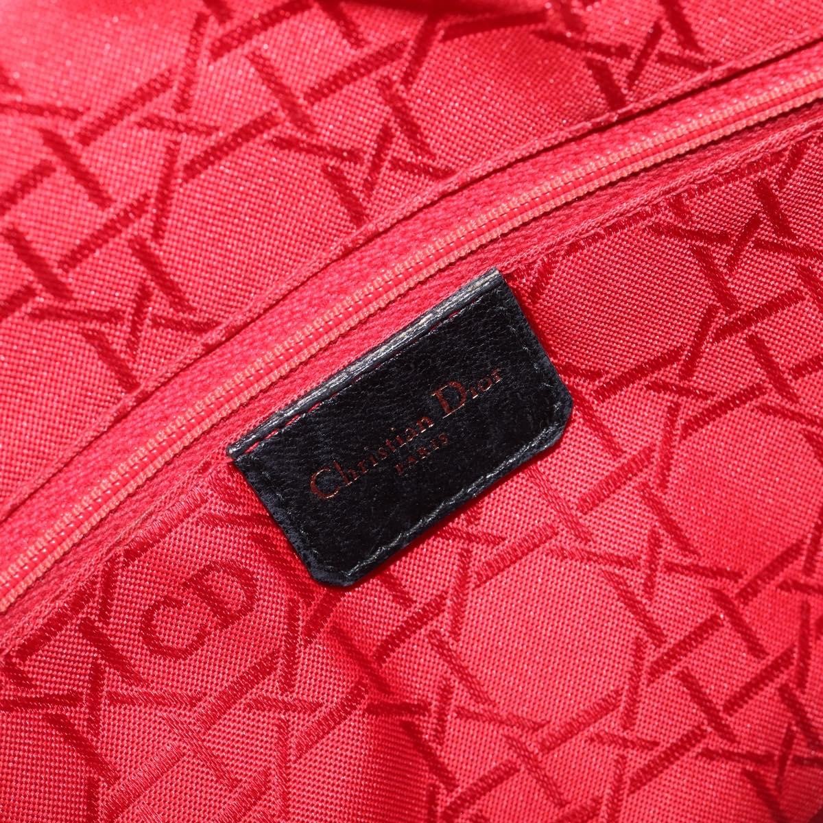 Christian Dior Vintage Lady Dior Cannage Quilt Lambskin, Black, Leather, Handbag