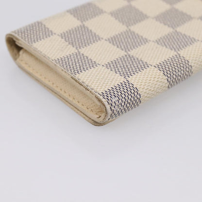 Louis Vuitton Envelope Business Card Holder Damier, White, Canvas, Card Holder