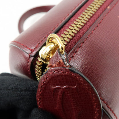 Cartier Must de Cartier Boston Leather, Burgundy, Leather, Travel Bag