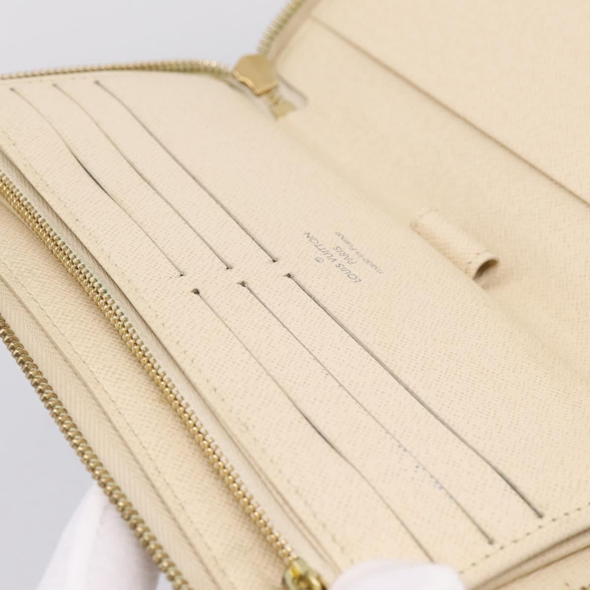 Louis Vuitton Zippy Organizer Damier, White, Canvas, Wallet