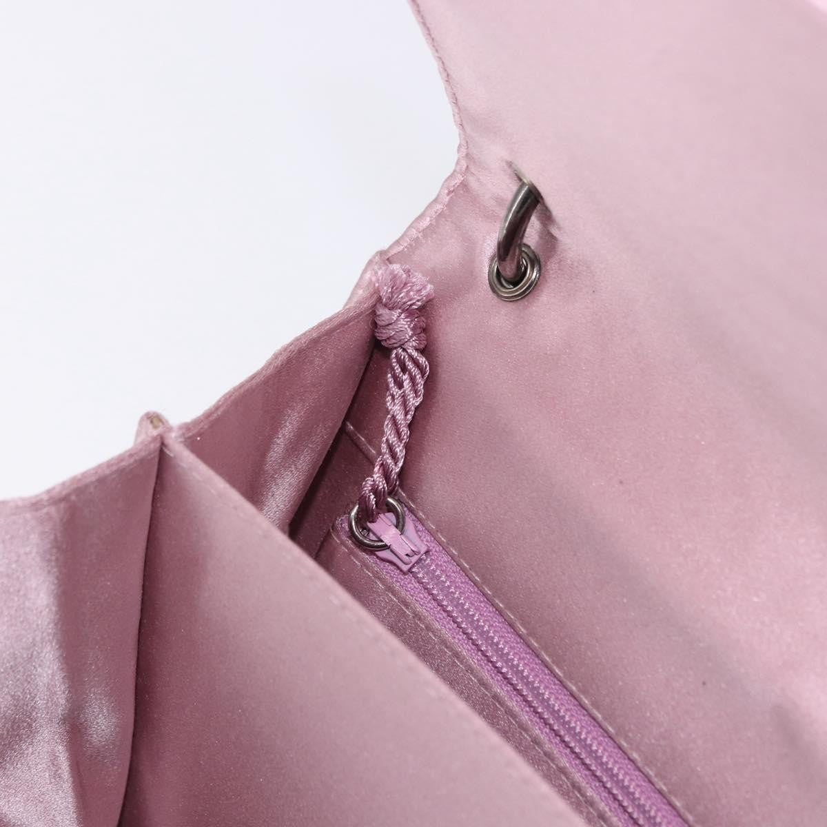 Bottega Veneta Flap Intrecciato Satin, Pink, Satin, Shoulder Bag
