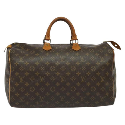 Louis Vuitton Speedy Handbag Monogram Canvas, BROWN, CANVAS, Handbag