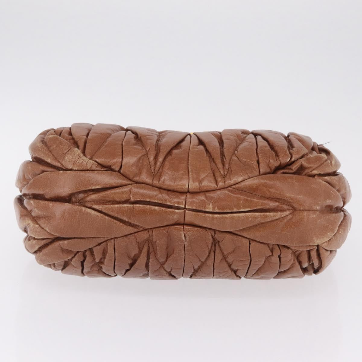 Miu Miu Coffer Satchel Matelasse Leather, Brown, Leather, Handbag